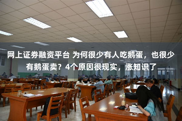 网上证劵融资平台 为何很少有人吃鹅蛋，也很少有鹅蛋卖？4个原因很现实，涨知识了